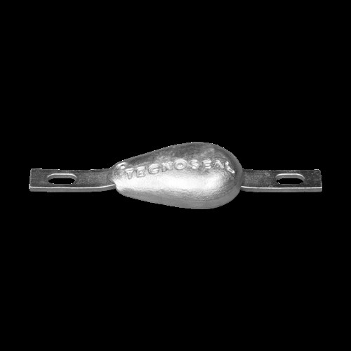 tear drop bolt-on anode 0,6kg with slotted holes H.C.200 - 00350 b - 00350BAL