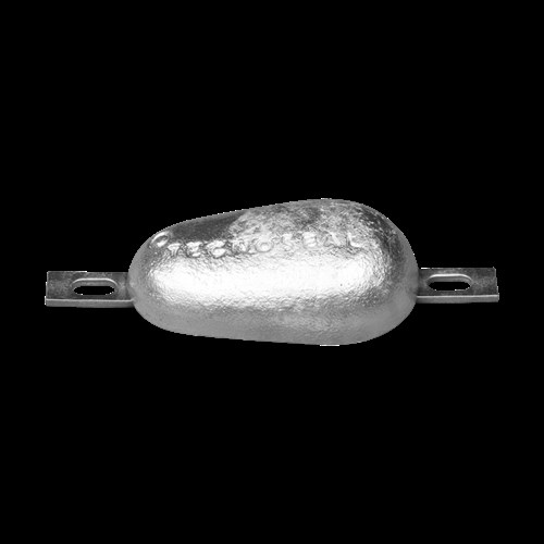 tear drop bolt-on anode 1 kg with slotted holes H.C.200 - 00352 a - 00352AMG