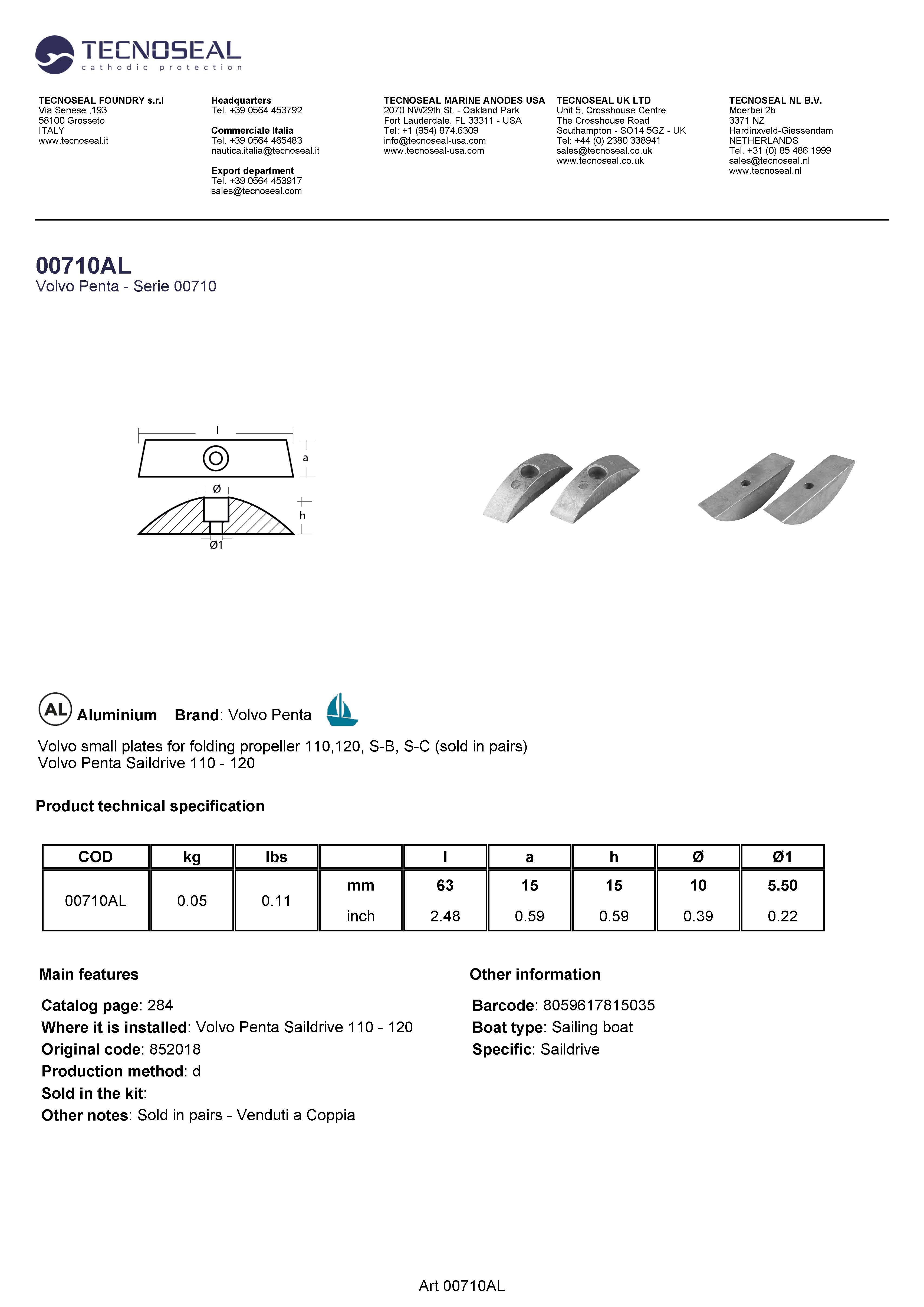 Volvo small plates folding 110,120, S-B, S-C (sold in pairs) - 00710al 1 - 00710AL